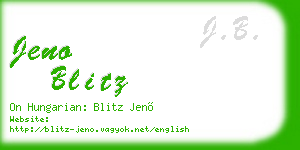 jeno blitz business card